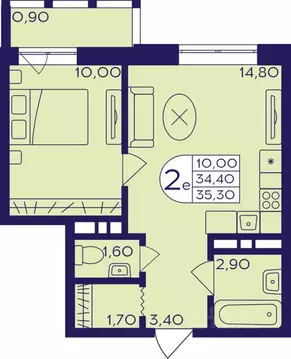 2-к кв. Московская область, Балашиха Железнодорожный мкр, Центр-2 мкр, ...