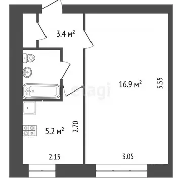 1-к кв. Орловская область, Орел Молодогвардейский пер., 4 (32.0 м)