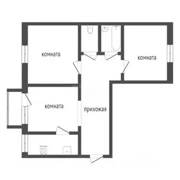 3-к кв. Бурятия, Улан-Удэ ул. Мокрова, 19 (59.0 м)