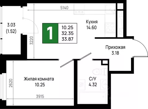 1-к кв. Ленинградская область, Всеволожский район, Свердловское ...
