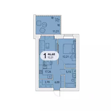 1-к кв. Брянская область, Брянский район, пос. Мичуринский, ...