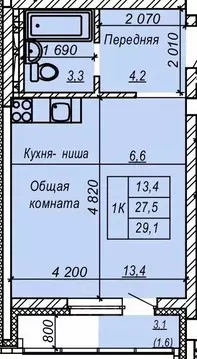 1-к кв. Новосибирская область, Новосибирск Затулинский жилмассив, ул. ...