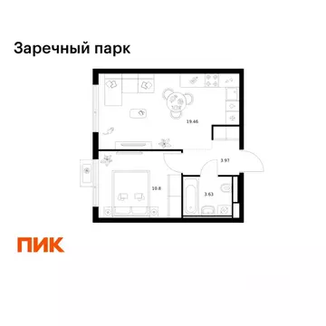1-к кв. Ленинградская область, Всеволожский район, д. Новое Девяткино ...