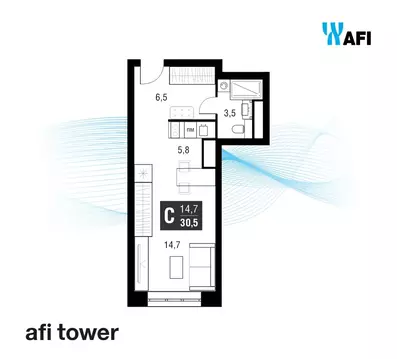 Квартира-студия: Москва, проезд Серебрякова, 11к2 (30.1 м)