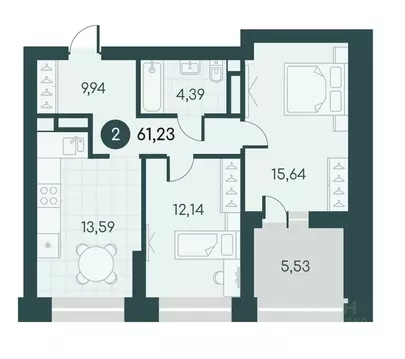 2-к кв. Курганская область, Курган Малиновые высоты жилой комплекс ...