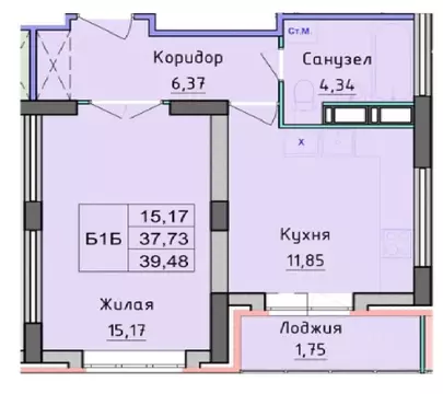 1-к кв. Ярославская область, Ярославль ул. Дядьковская, 48 (39.48 м)