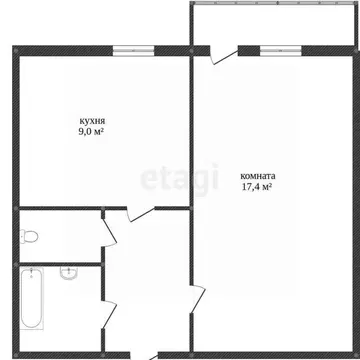 1-к кв. Белгородская область, Белгород Славянская ул., 7 (35.0 м)