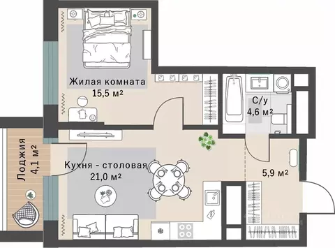 1-к кв. Свердловская область, Екатеринбург Эльмаш жилрайон, Изумрудный ...
