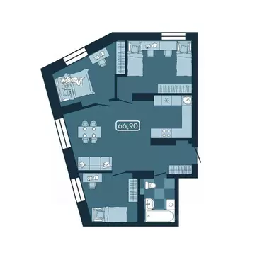 4-к кв. Приморский край, Владивосток ул. Борисенко (66.9 м)