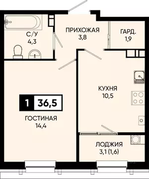1-к кв. Ставропольский край, Кисловодск городской округ, пос. ...