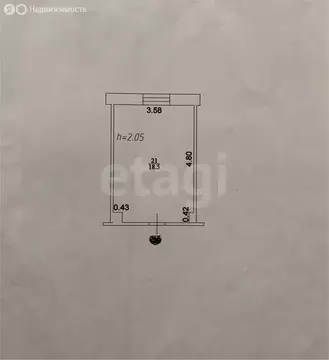 Квартира-студия: Казань, улица Тунакова, 43 (18.5 м)