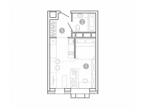 1-к кв. Забайкальский край, Чита 1-я Коллективная ул., 6 СТР (29.18 м)