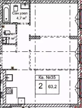 2-к кв. Нижегородская область, Нижний Новгород Огни Започаинья жилой ...