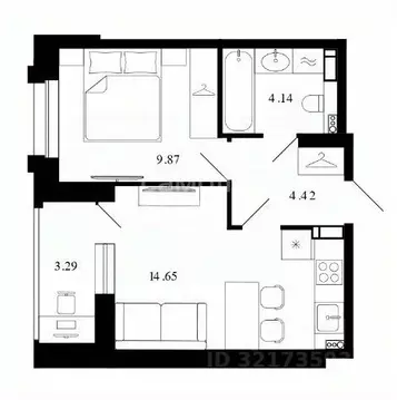 1-к кв. Липецкая область, Липецк ул. Е.И. Замятина, 4 (36.19 м)