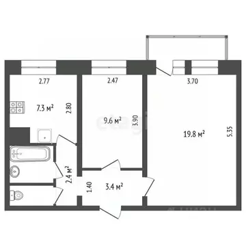 2-к кв. Пермский край, Пермь ул. КИМ, 51 (47.0 м)