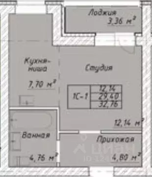 1-к кв. Ивановская область, Ивановский район, Богданихское с/пос, д. ...