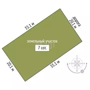 Участок в Береговое, Спортивная улица, 14 (7 м)