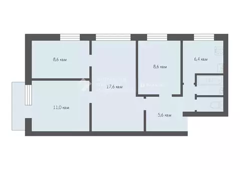 4-к кв. Рязанская область, Рязань Забайкальская ул., 16 (61.8 м)