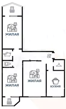 3-к кв. Волгоградская область, Волгоград ул. 8-й Воздушной Армии, 30 ...