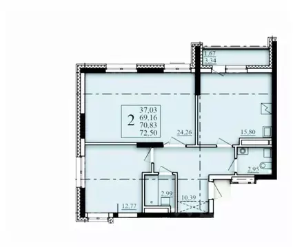 2-к кв. Башкортостан, Уфа Затон-Восточный жилрайон, Паруса жилой ...