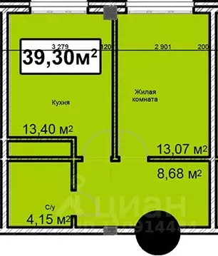 1-к кв. Ставропольский край, Ессентуки ул. Благодатная, 24 (39.3 м)