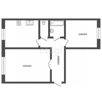 2-к кв. Ямало-Ненецкий АО, Муравленко ул. Муравленко, 50 (50.8 м)