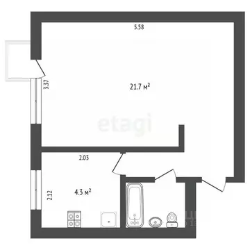 1-к кв. Тюменская область, Тюмень Парфеново мкр, ул. Муллы-Нур ...