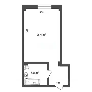 Студия Крым, Саки ул. Санаторная (31.0 м)