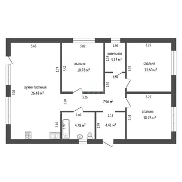 Дом в Тюменская область, Тюмень Строитель-1 СНТ, ул. Дружбы (90 м)