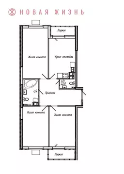 3-к кв. Самарская область, Самара Ленинская ул. (93.7 м)
