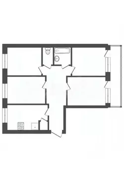 4-к кв. Тульская область, Тула ул. Луначарского, 63к1 (78.4 м)