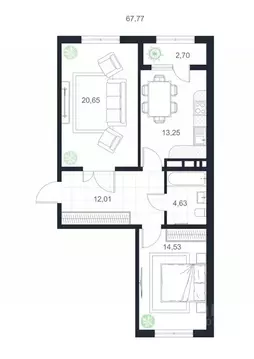 2-к кв. Дагестан, Каспийск просп. Акулиничева (67.77 м)