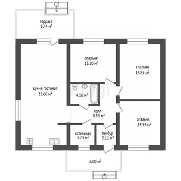 Дом в Тюменская область, Тюменский муниципальный округ, с. Салаирка ...
