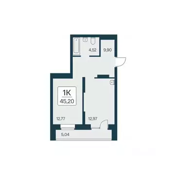 1-к кв. Новосибирская область, Новосибирск Игарская ул., 19/4 (45.2 м)