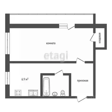 1-к кв. Коми, Усинск Пионерская ул., 9 (37.6 м)