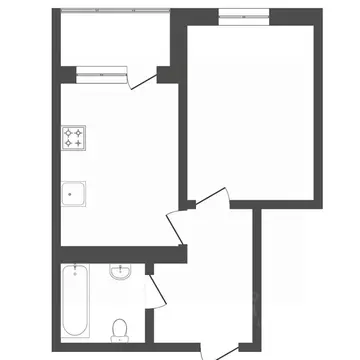 1-к кв. Тюменская область, Тюмень ул. Монтажников, 61 (37.2 м)