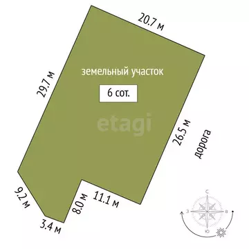 Участок в Тюмень, садовое товарищество Малинка, Рябиновая улица (6 м)