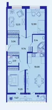 3-к кв. Брянская область, Брянск ул. Имени О.С. Визнюка, 18 (85.1 м)