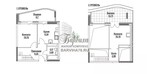 1-к кв. Ярославская область, Ярославский муниципальный округ, пос. ...