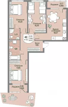 3-к кв. Ленинградская область, Всеволожский район, Бугровское ...