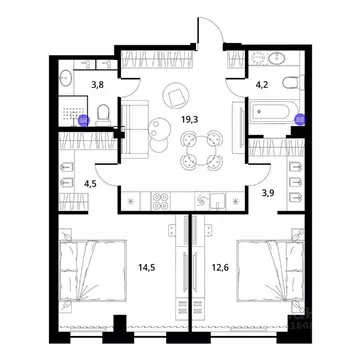 2-к кв. Владимирская область, Киржач Красный Октябрь мкр, ул. ...