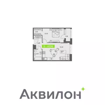 1-к кв. Архангельская область, Архангельск Троицкий просп., 110 (47.3 ...