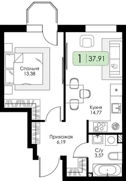 1-к кв. Ленинградская область, Всеволожский район, Романовское с/пос, ...
