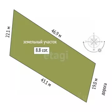 Участок в Тюменская область, Тюмень Рябинка-2 садовое товарищество,  ...