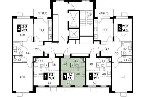 Студия Московская область, Химки Подрезково мкр,  (19.3 м)