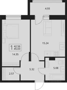 1-к кв. Брянская область, Брянский район, Снежское с/пос, пос. Путевка ...