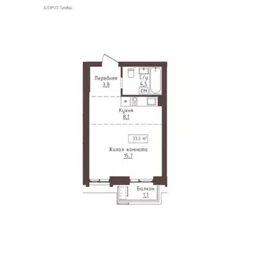 1-к кв. Алтайский край, Барнаул ул. Папанинцев, 155 (33.2 м)