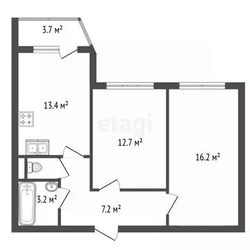 2-к кв. Санкт-Петербург просп. Наставников, 47К1 (54.2 м)