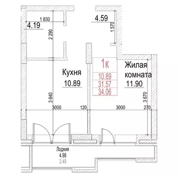 Студия Новосибирская область, Новосибирск Чернышевский жилой комплекс ...