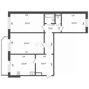 3-к кв. Тюменская область, Тюмень Восточный мкр, ул. Моторостроителей, ...